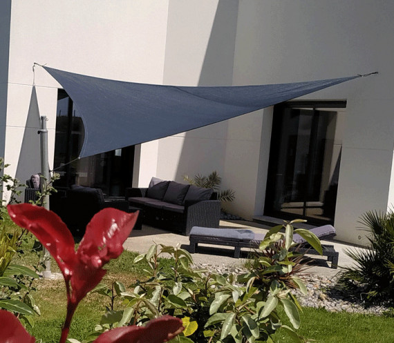 Voile d'ombrage perméable 3.8 x 3.8 x 3.8 - Concave