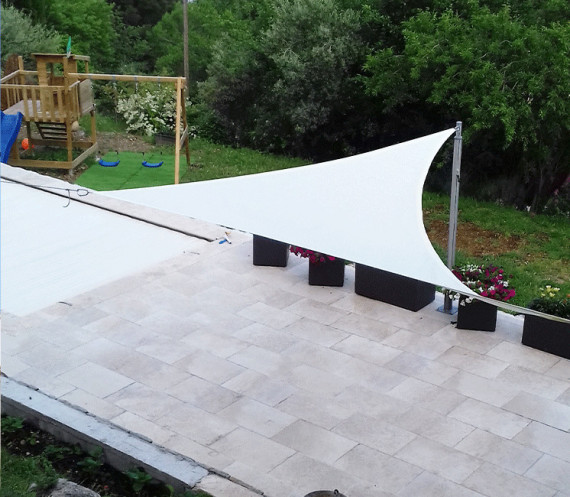Voile d'ombrage perméable 5.9 x 5.9 x 5.9 - Concave